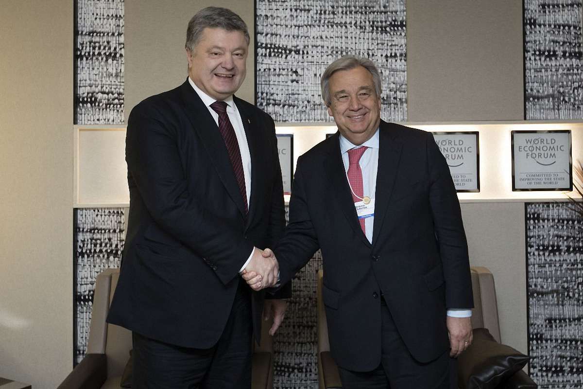 Президент зустрівся з генсеком ООН у Давосі