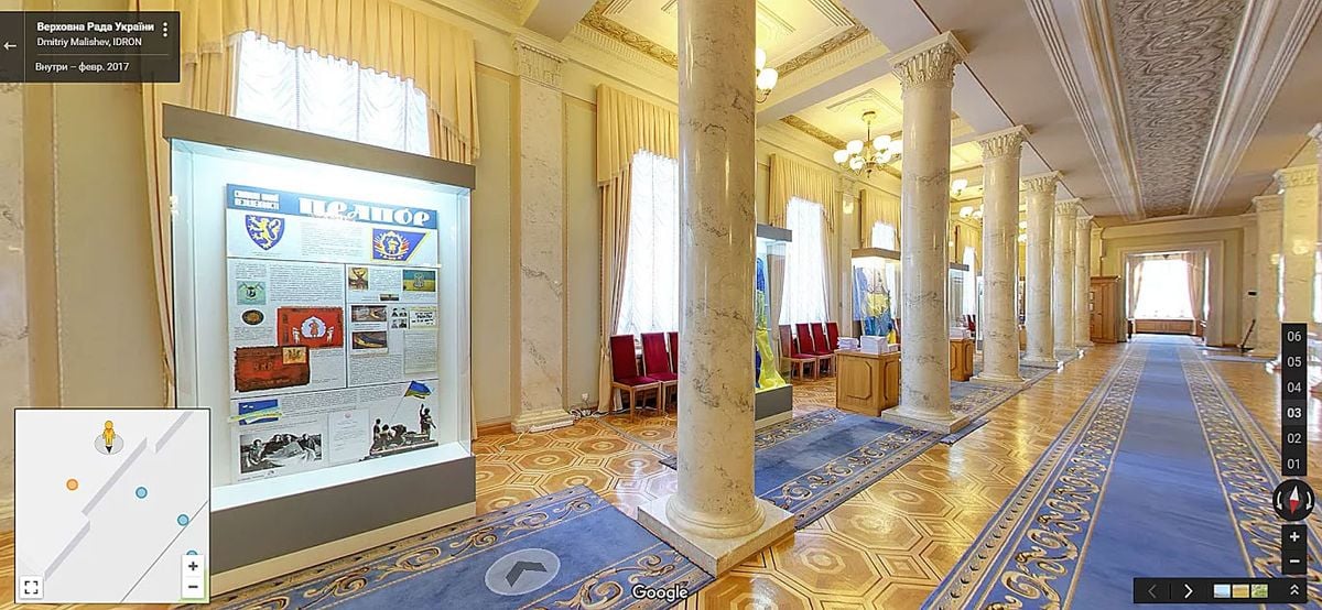 На мапах Google з'явився віртуальний тур Верховною Радою