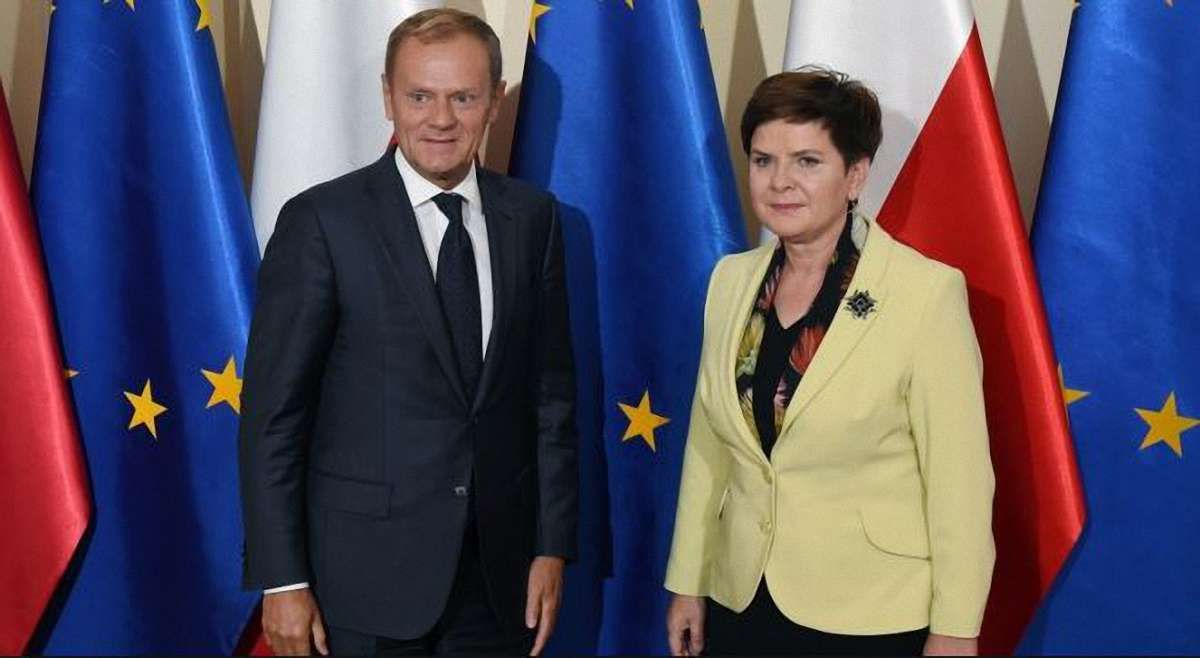 Прем’єр Польщі закликала лідерів ЄС не підтримувати переобрання Дональда Туска