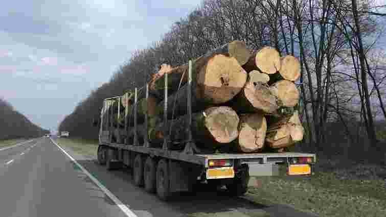 На Львівщині затримали вантажівку з деревиною без документів