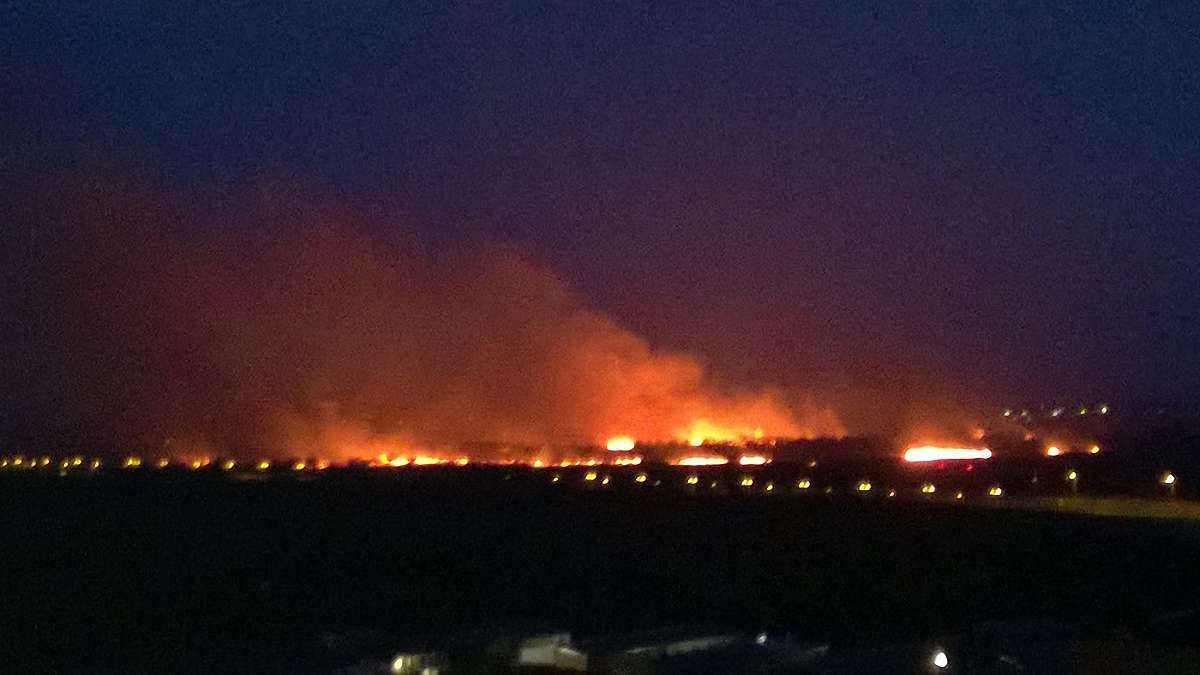 Біля злітної смуги львівського аеропорту виникла пожежа
