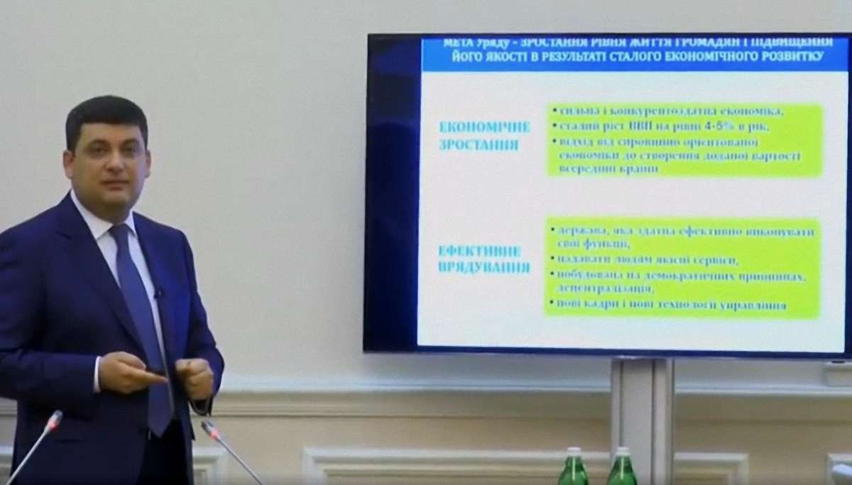 Гройсман заявив про необхідність забезпечення зростання ВВП на рівні 4-5% до 2020 року