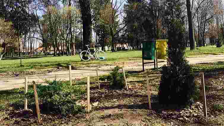 Невідомі вкрали дерева, які посадили у Левандівському парку під час толоки
