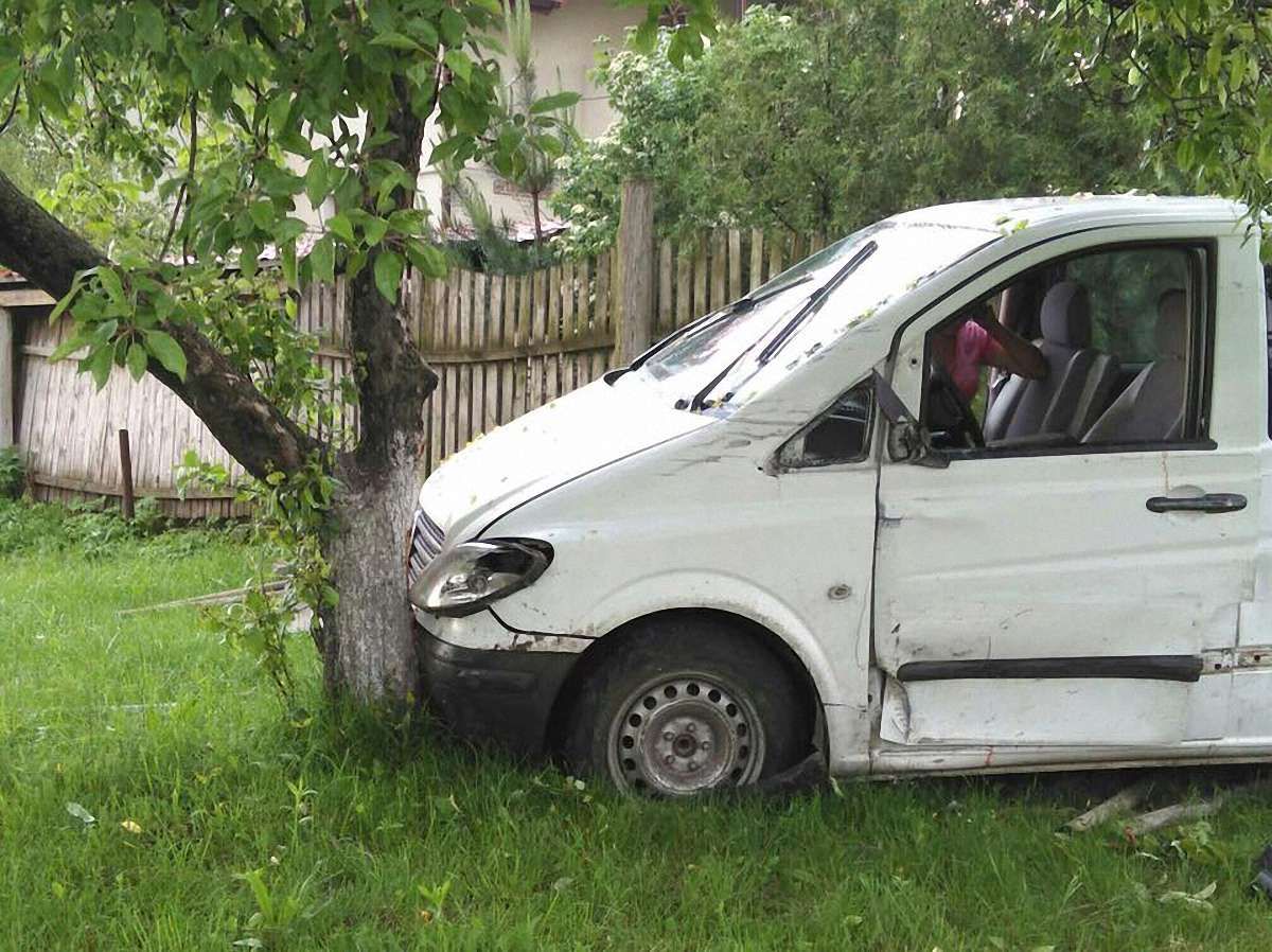На Львівщині після зіткнення з автомобілем п'яний водій в'їхав у дерево