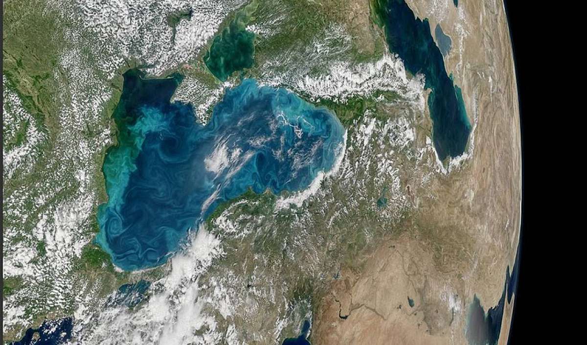 NASA показало з космосу Чорне море під час цвітіння планктону
