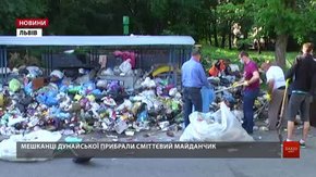 На вул. Дунайській мешканці самотужки прибрали сміття