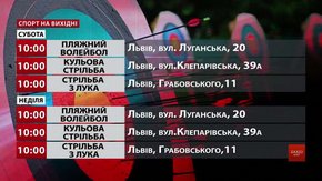 На вихідних у Львові гратимуть у пляжний футбол та стрілятимуть з луків і гвинтівок