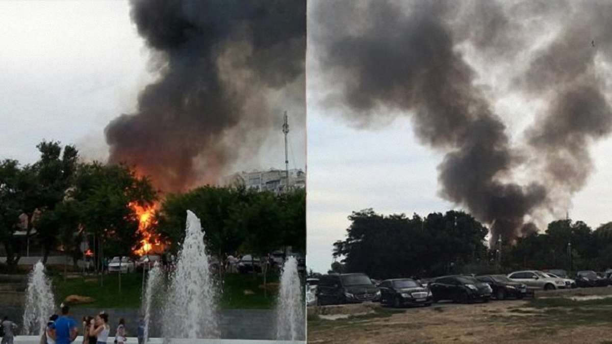 Біля популярного пляжу в Одесі спалахнув ресторан