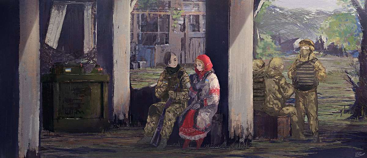 Японський художник малює аніме про війну на Донбасі