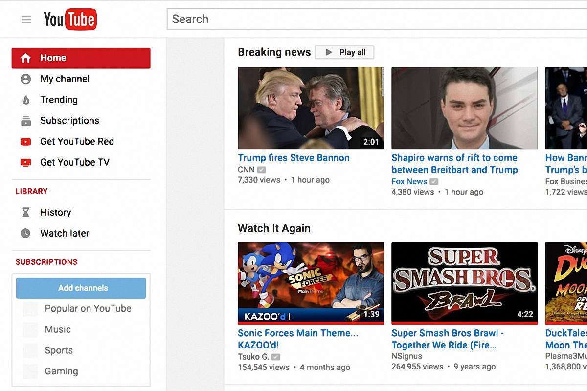 Google запроваджує розділ термінових новин на відеохостингу YouTube