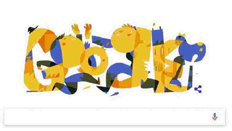 Google привітав українців з Днем незалежності святковим дудлом