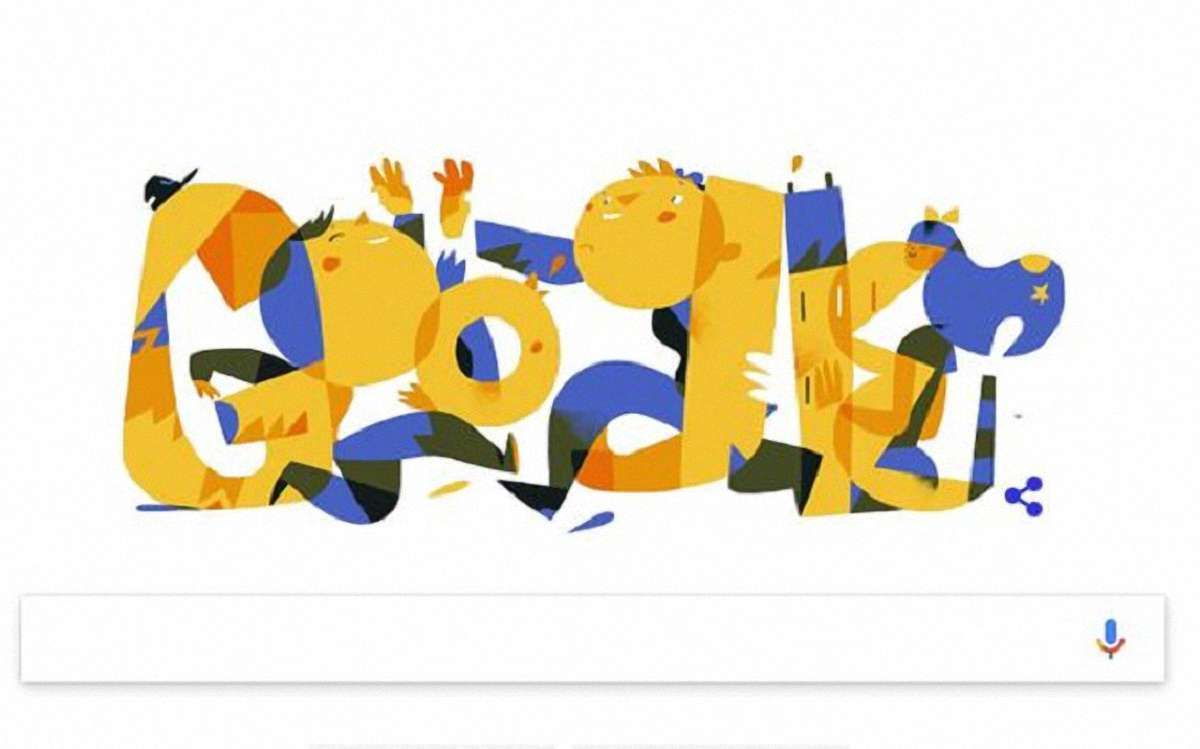 Google привітав українців з Днем незалежності святковим дудлом