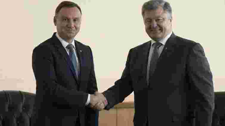 Петро Порошенко обговорив з президентом Польщі посилення співпраці оборонних відомств
