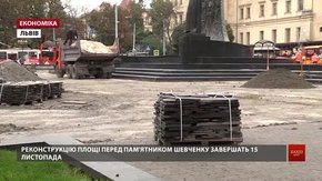 Реконструкцію площі біля пам'ятника Шевченку завершать 15 листопада
