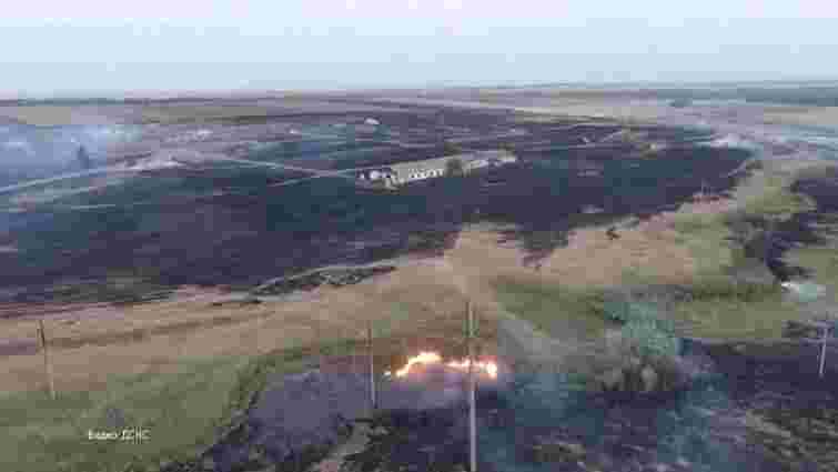 Наслідки пожежі на складі боєприпасів під Маріуполем показали за допомогою дрона