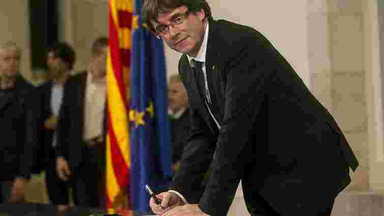 Лідер Каталонії підписав декларацію про незалежність