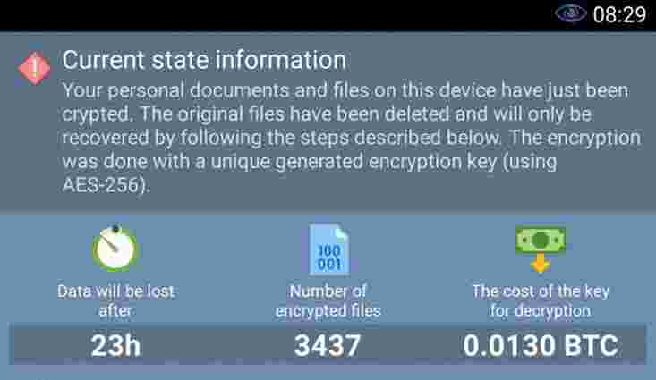 Компанія Eset виявила перший вірус, який блокує екрани смартфонів і вимагає гроші