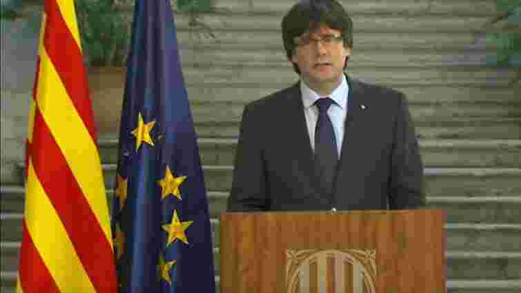 Лідер Каталонії закликав мирно захищати незалежність