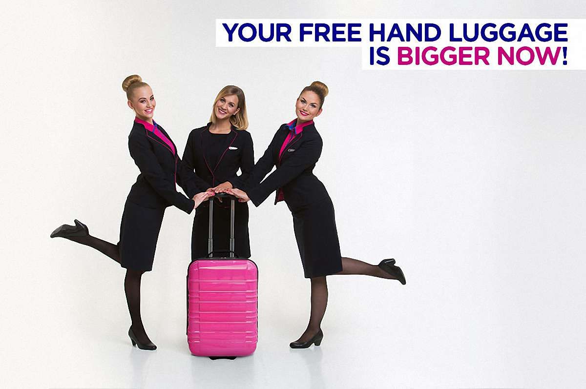 Wizz Air збільшив розміри безкоштовної ручної поклажі