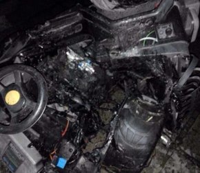 У центрі Львова спалили дитячі машинки із незаконного прокату