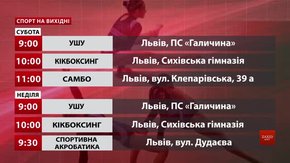 Спортивні події на вихідних у Львові