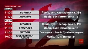 Спортивні події на вихідних у Львові