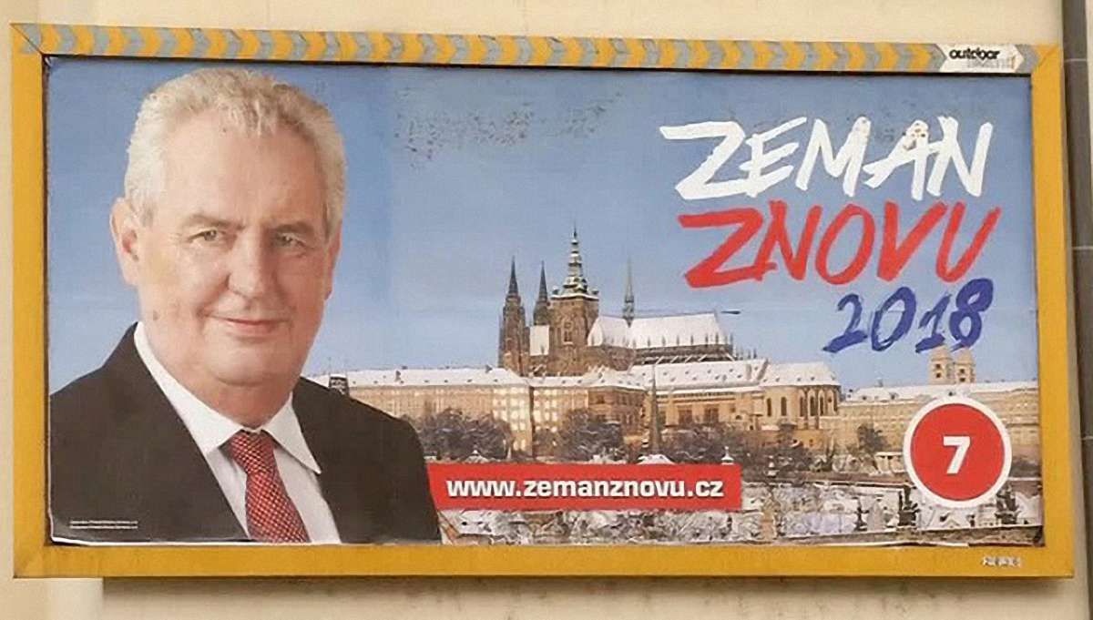 Мілош Земан лідирує на виборах президента Чехії