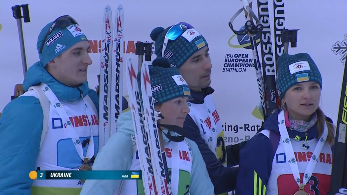 Українська збірна завоювала «золото» в змішаній естафеті на чемпіонаті Європи з біатлону