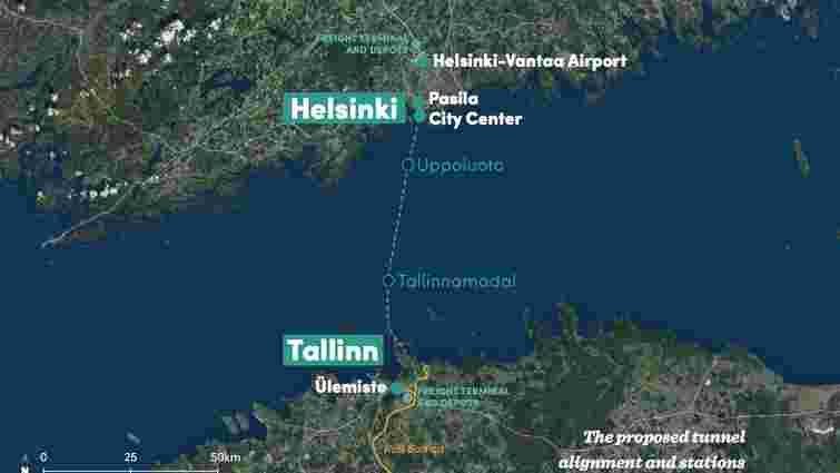 Естонія і Фінляндія планують збудувати найдовший у світі підводний залізничний тунель