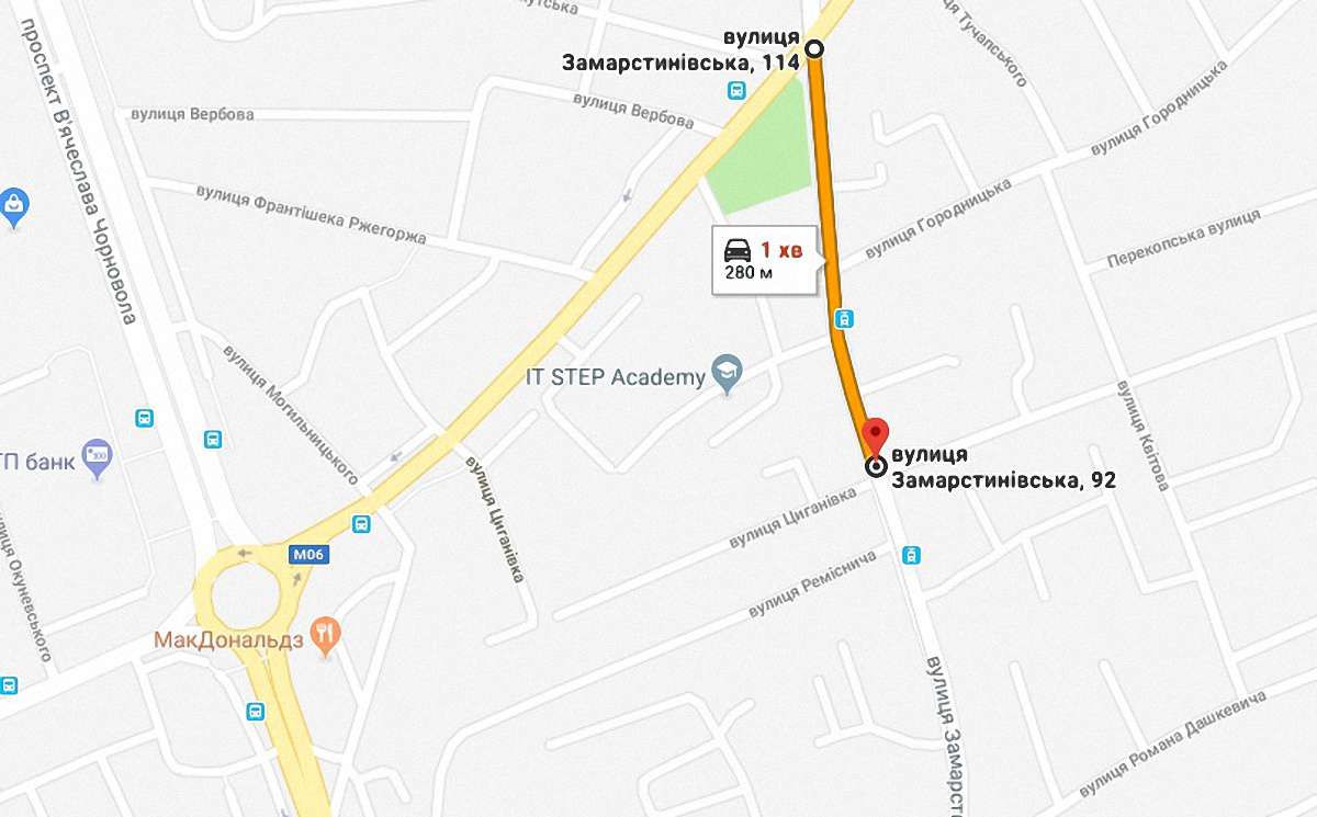 Рух по вул. Замарстинівській у Львові перекрили до кінця року