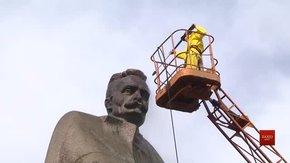 Пам'ятник Франку у Львові очистили від пилу та написів