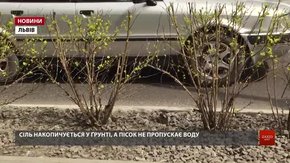 Комунальники обіцяють за тиждень прибрати з доріг Львова піскосуміш