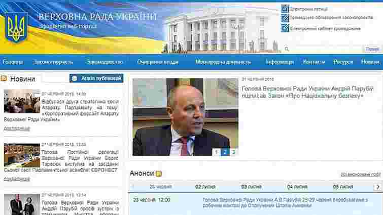 Сайт Верховної Ради випередив сайти інших парламентів світу за кількістю відвідувань