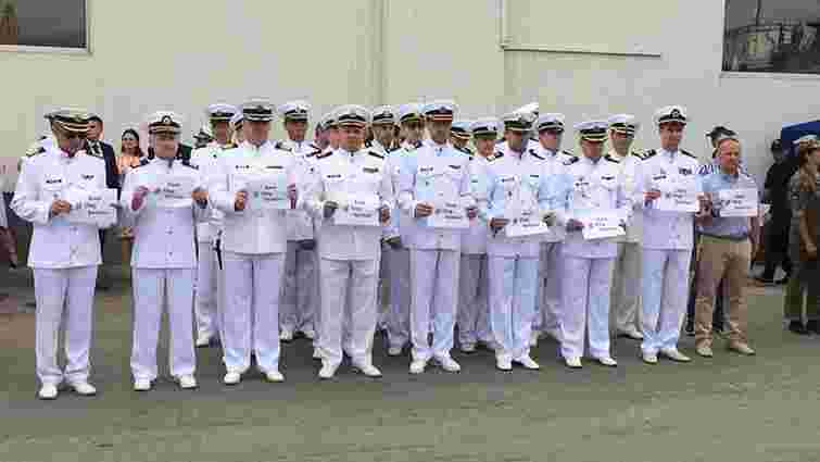 Українські військові моряки приєдналися до  всесвітньої акції на підтримку Сенцова