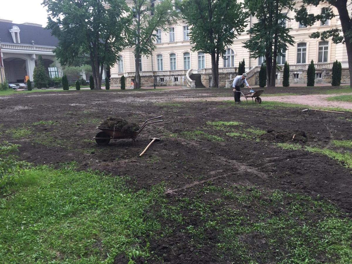 На території львівського Палацу Потоцьких облаштовують італійський парк 