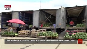 Гуртовий ринок «Шувар» пропонує львів'янам херсонські кавуни і дині 