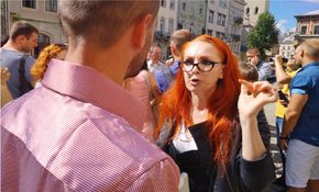 У Львові пікет за збільшення виплат учасникам АТО завершився сваркою між активістами