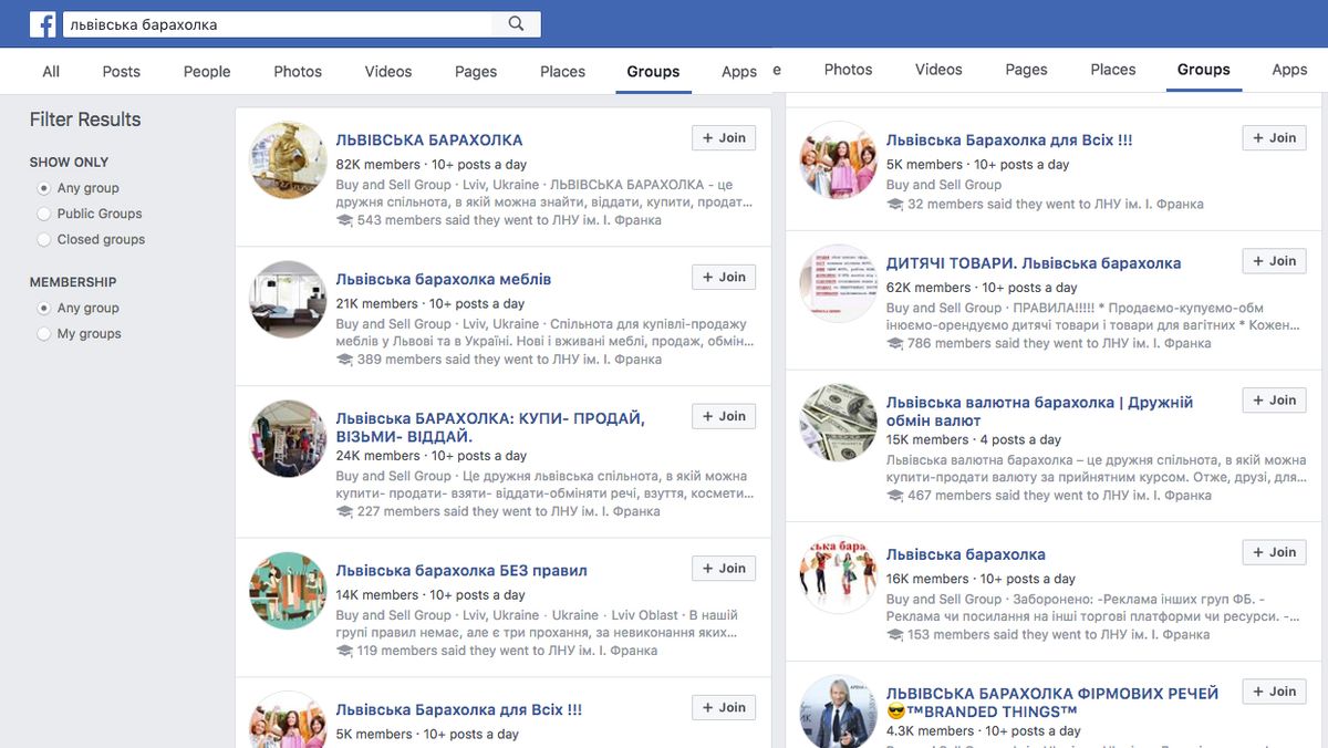 Львівська поліція почала розслідування зміни адміністратора у двох «барахолках» на Facebook