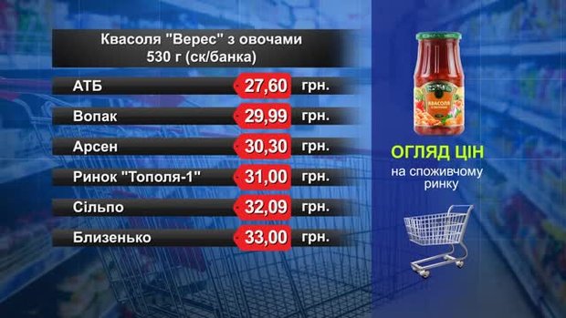 Квасоля «Верес» з овочами. Огляд цін у львівських супермаркетах за 16 серпня