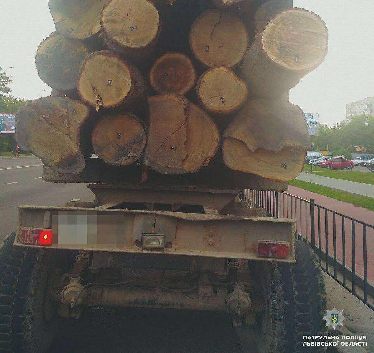 У Львові затримали дві вантажівки з деревиною без документів
