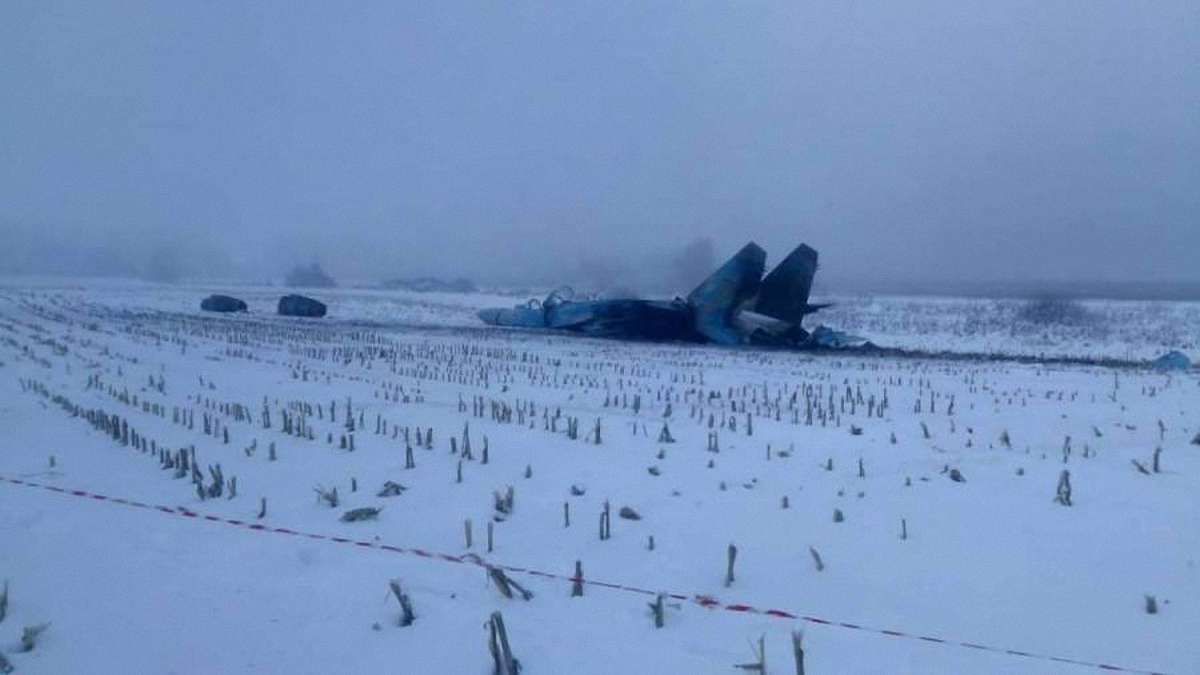 ЗМІ оприлюднили фото з місця катастрофи Су-27 на Житомирщині