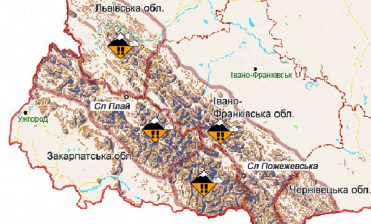 У Карпатах до Різдва збережеться загроза сходження лавин