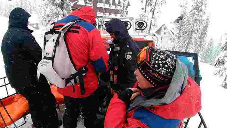 Рятувальники на Закарпатті зупинили пошуки загиблого під лавиною туриста