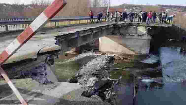 На Тернопільщині обвалився міст через Серет