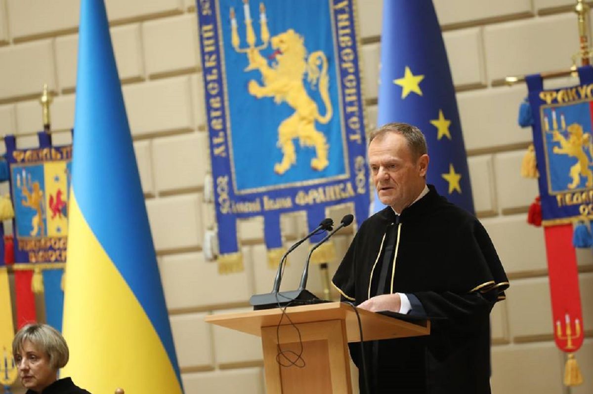 Дональд Туск подякував Андрію Садовому за співпрацю Львова з Ґданськом