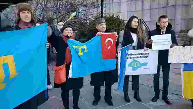 Біля будівлі ООН активісти провели мітинг на підтримку кримських татар