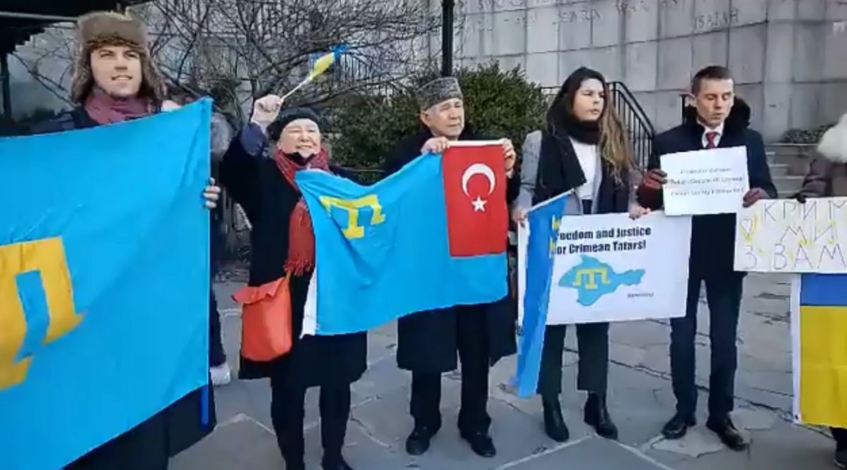 Біля будівлі ООН активісти провели мітинг на підтримку кримських татар