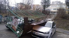 Наслідки шквального вітру у Львові