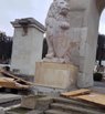 Шквальний вітер відкрив скандальних левів на Цвинтарі орлят у Львові