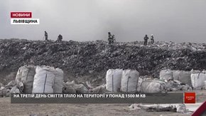 Сміттєзвалище біля Новояворівська, яке загорілося через підпал сухої трави, гасили три дні